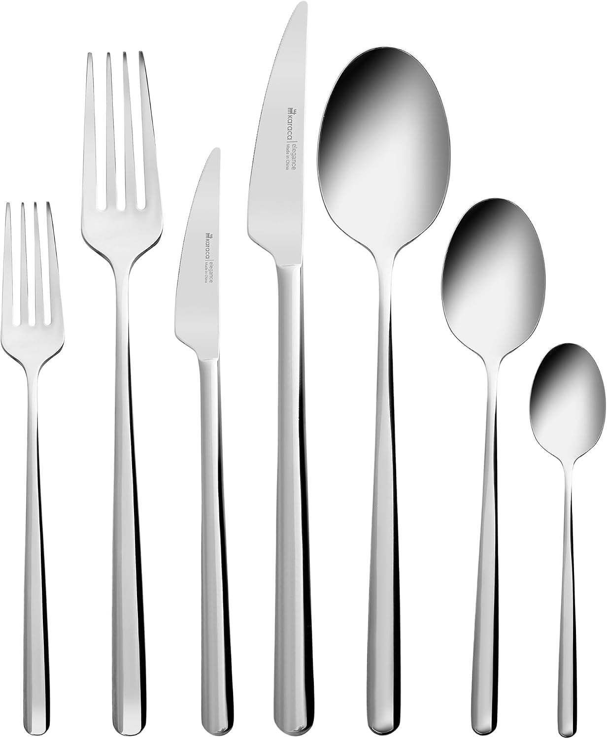 Karaca Boreas 12 Person Cutlery Set, 84 Pieces, High-Quality Stainless Steel Tableware Ensemble for Exquisite Tableware