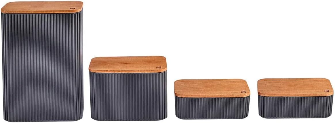 Karaca | Massimo Set of 4 Storage Containers Anthracite