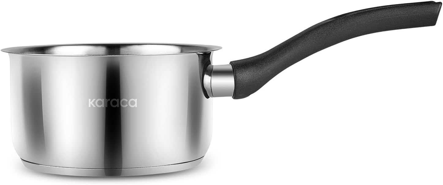 Karaca Gastro Milk Pan, 14 cm, Stainless Steel 304, Milk Jug 1.1 Litres