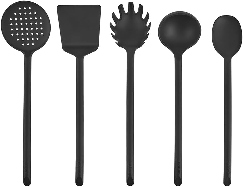 KARACA Simple 5 PIECE Utensil Set, Black