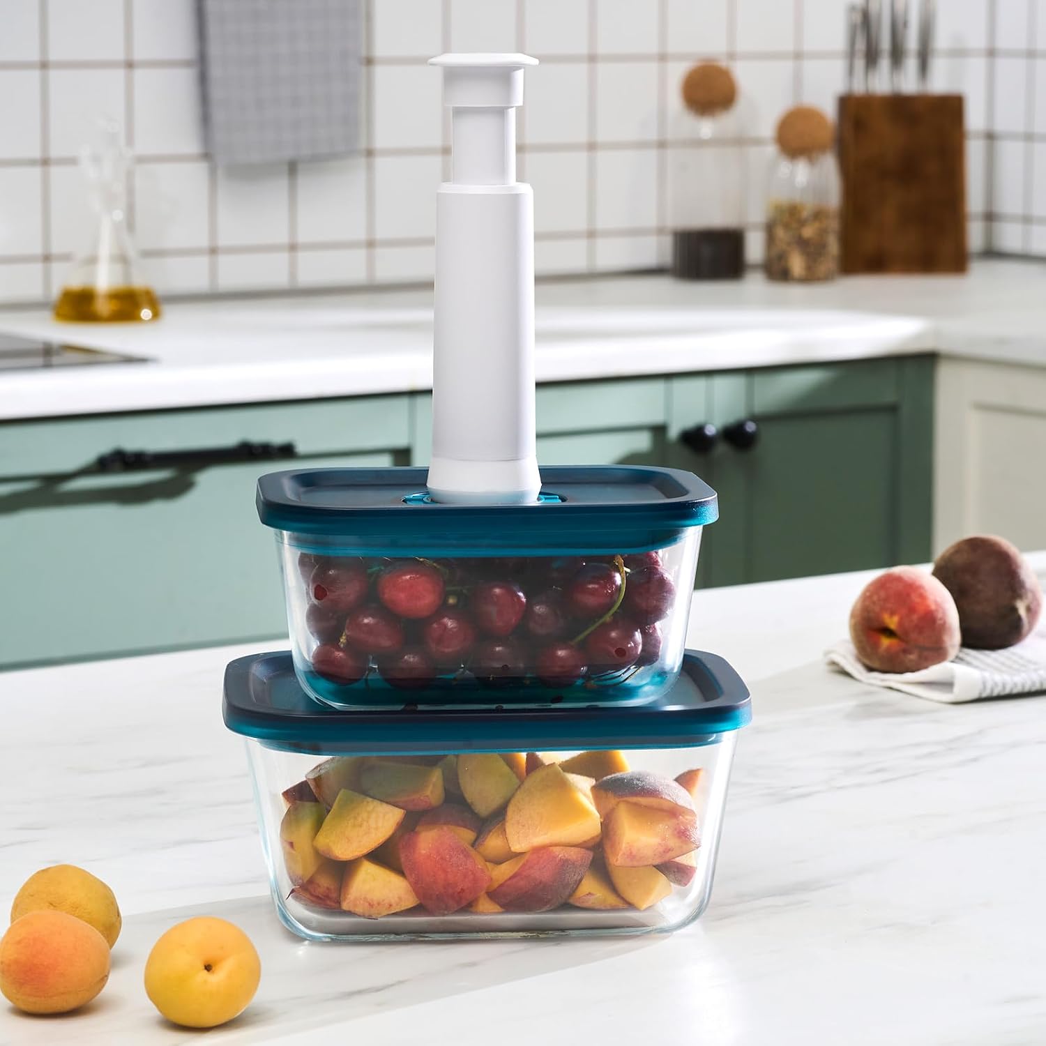 KARACA Refika Vacuum Pump Containers Pack of 2